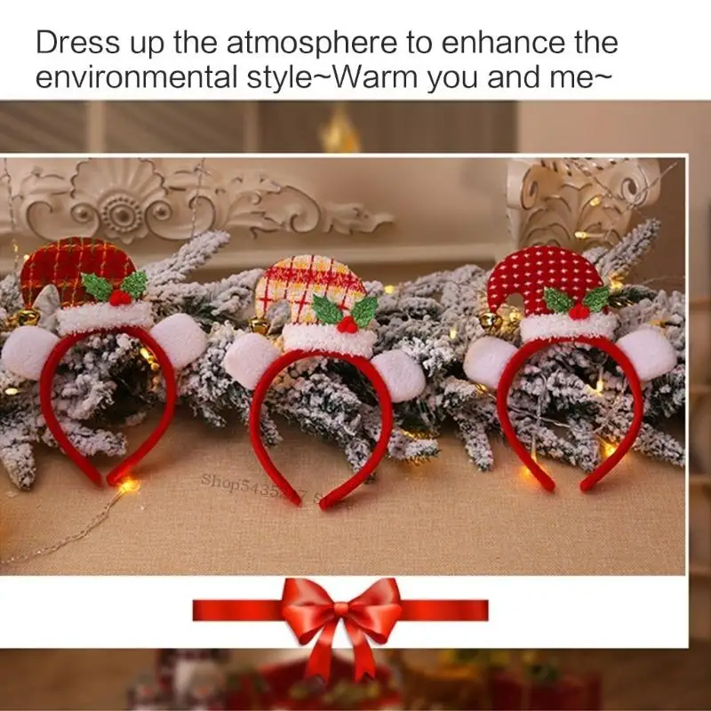 Świąteczny kapelusz wakacyjny akcesoria na głowę dorosłe dzieci pluszowe nakrycia głowy H7EF