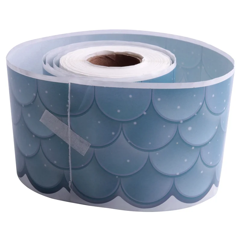 

【Купите сейчас】2 шт., 20 м, синие гребешки с омбре, рамки для доски объявлений, радужные прямые границы, украшение для классной комнаты или дома, школы