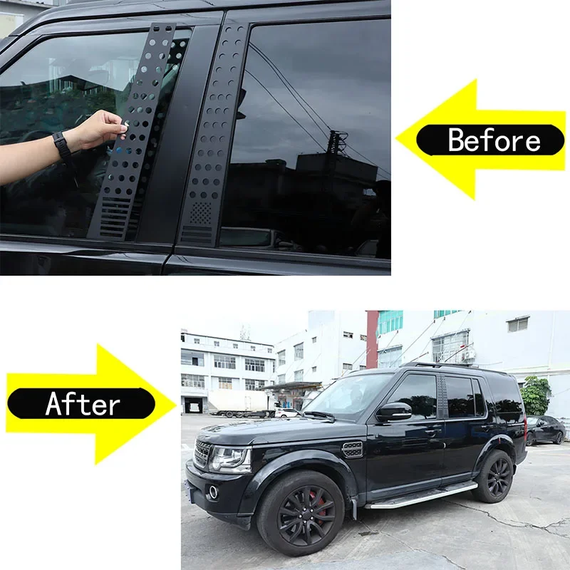 New!For Land Rover Discovery 3 Discovery 4 2004-2016 Aluminum alloy Car Window B-pillar Center Pillar Trim Sticker Car Accessori