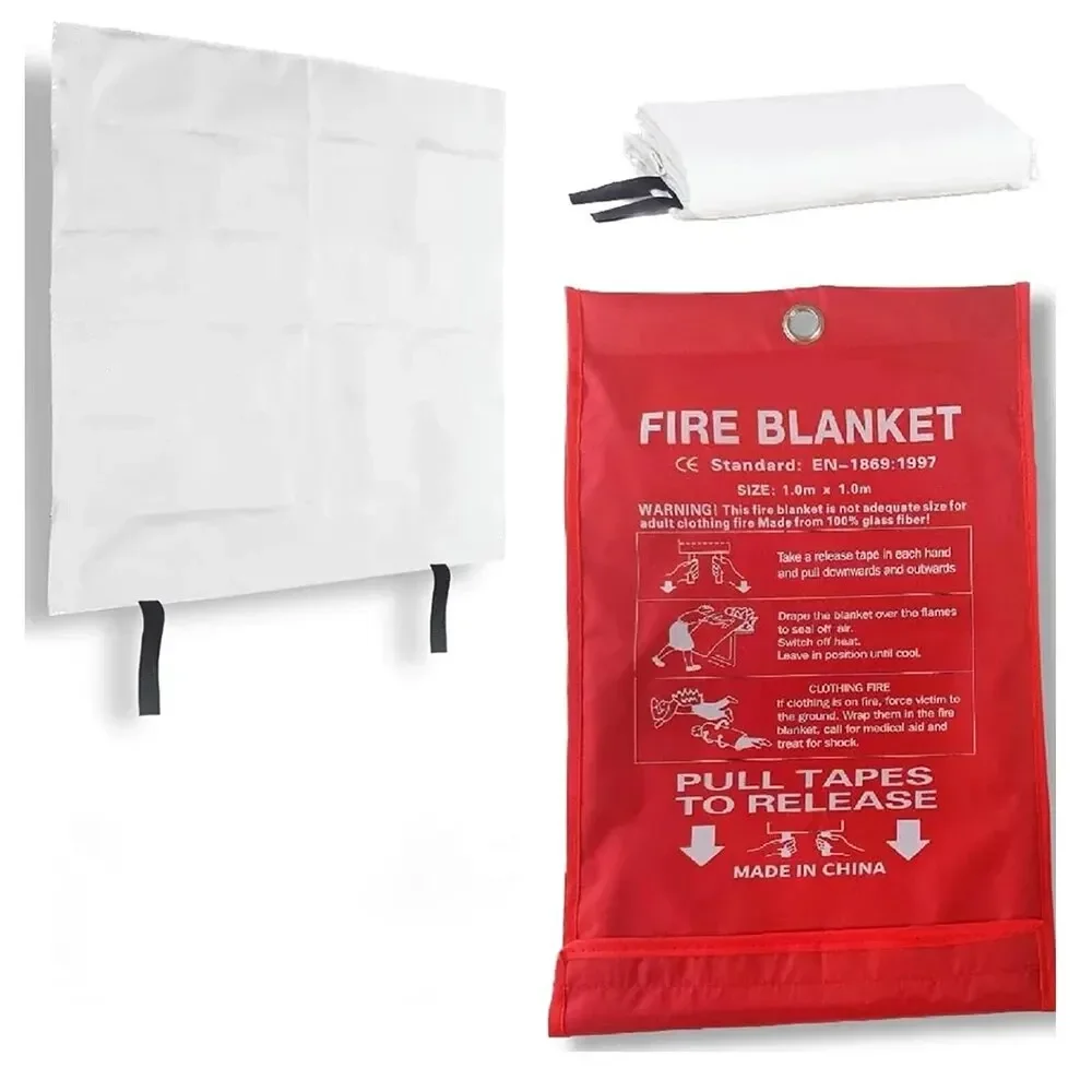 Fire Blanket Emergency Fire Blanket Flame Retardant Protection Fireproof Blanket Fire Suppression Blanket for Emergency Surival