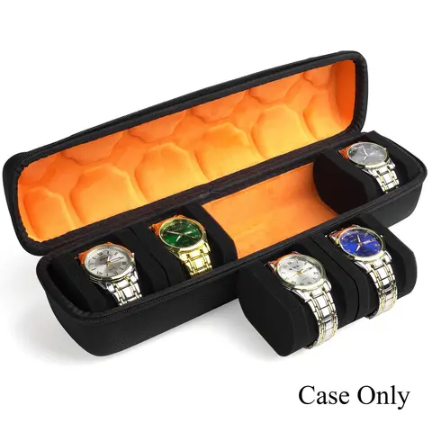 Hard Shell 5 Slots  Watch Storage Box, Carry Case, Display Organizer, Watch Box Holder Display Cabinet