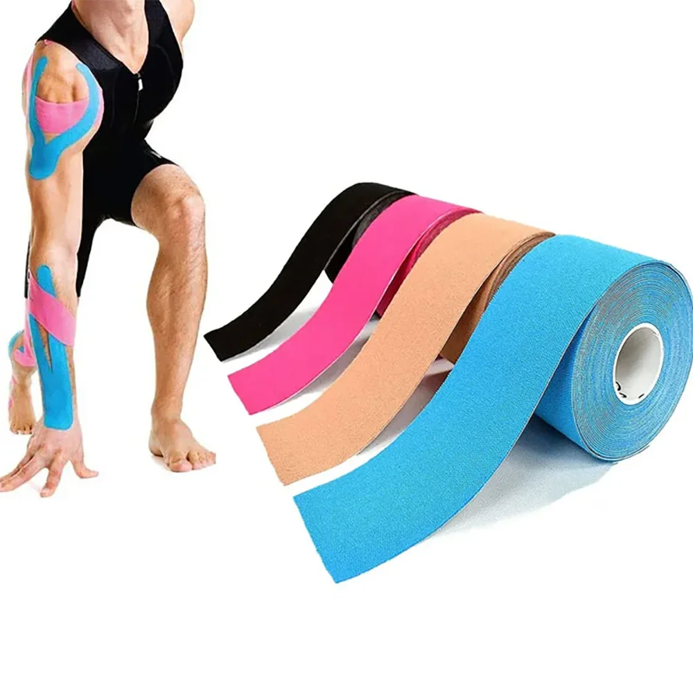 

1pcs Kinesiology Tape Muscle Bandage Sports Cotton Elastic Adhesive Strain Injury Tape Knee Muscle Pain Relief Stickers