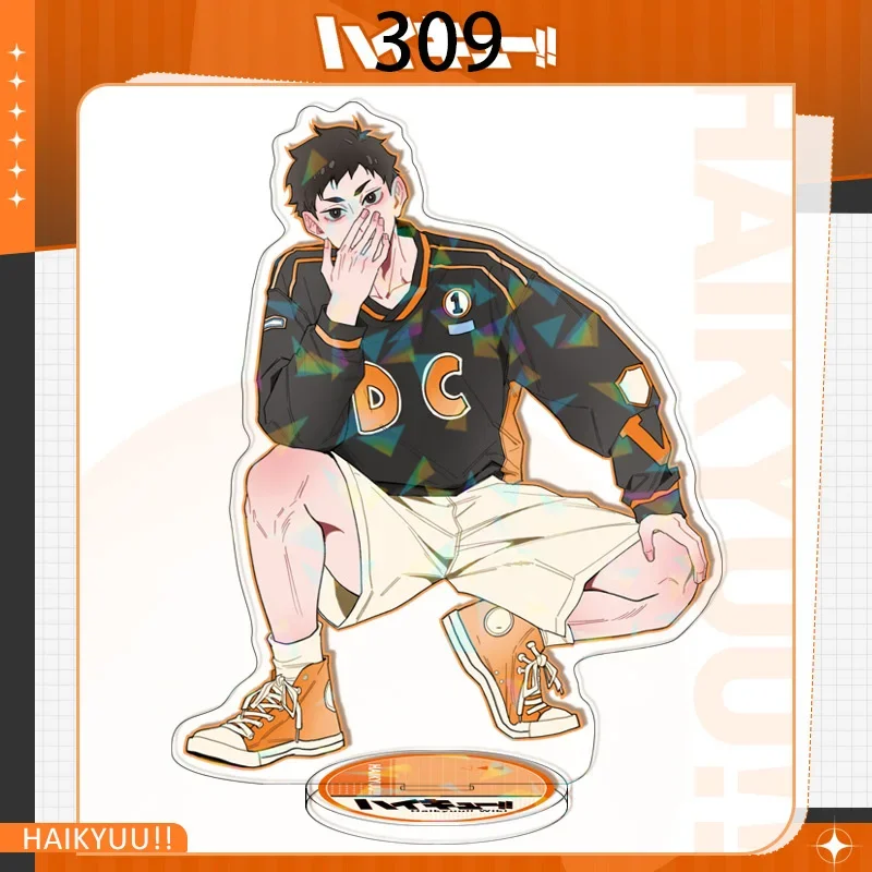 Anime Haikyuu!! Cosplay Cartoon Room Decoration acrilico Laser Standing Sign ornamenti Desktop regalo di compleanno di natale invia amici