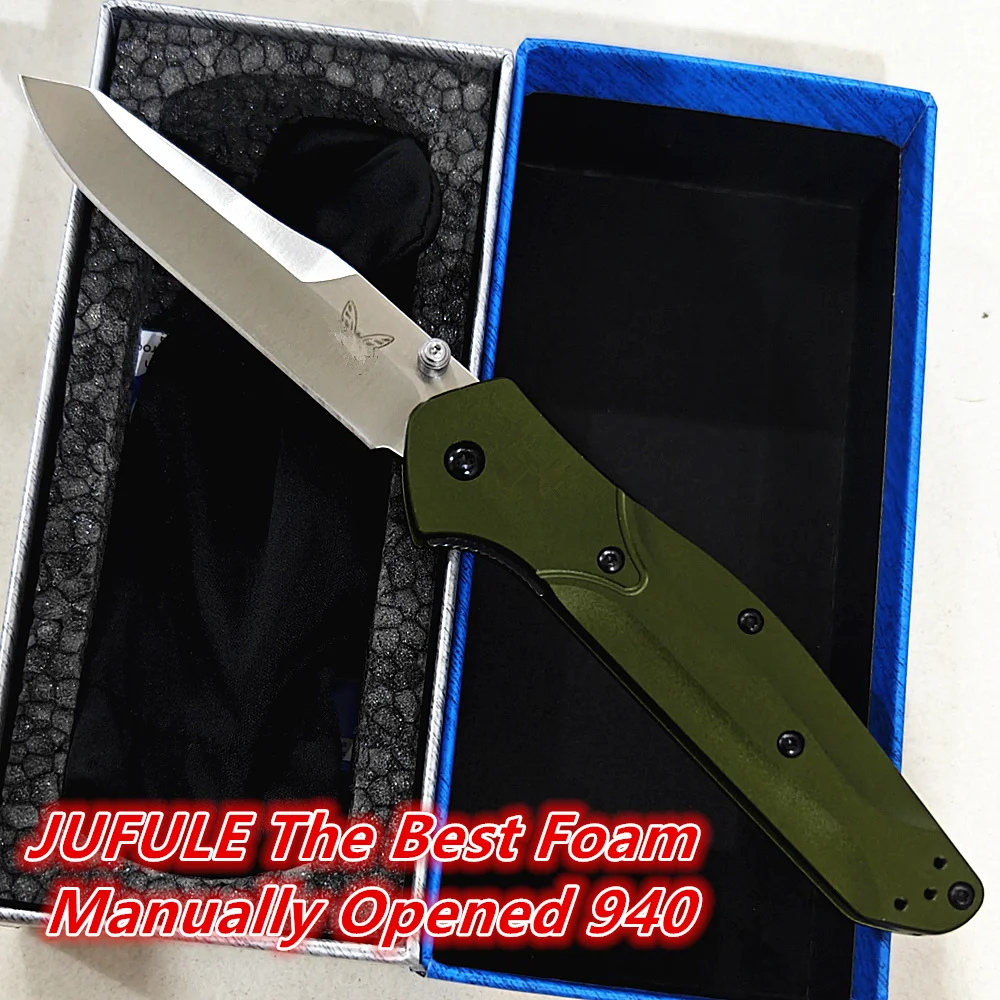 

JUFULE Best Foam 940BK/ 940 Manual Aluminum handle Mark S30V blade camping hunting Pocket outdoor EDC Tool Utility folding knife