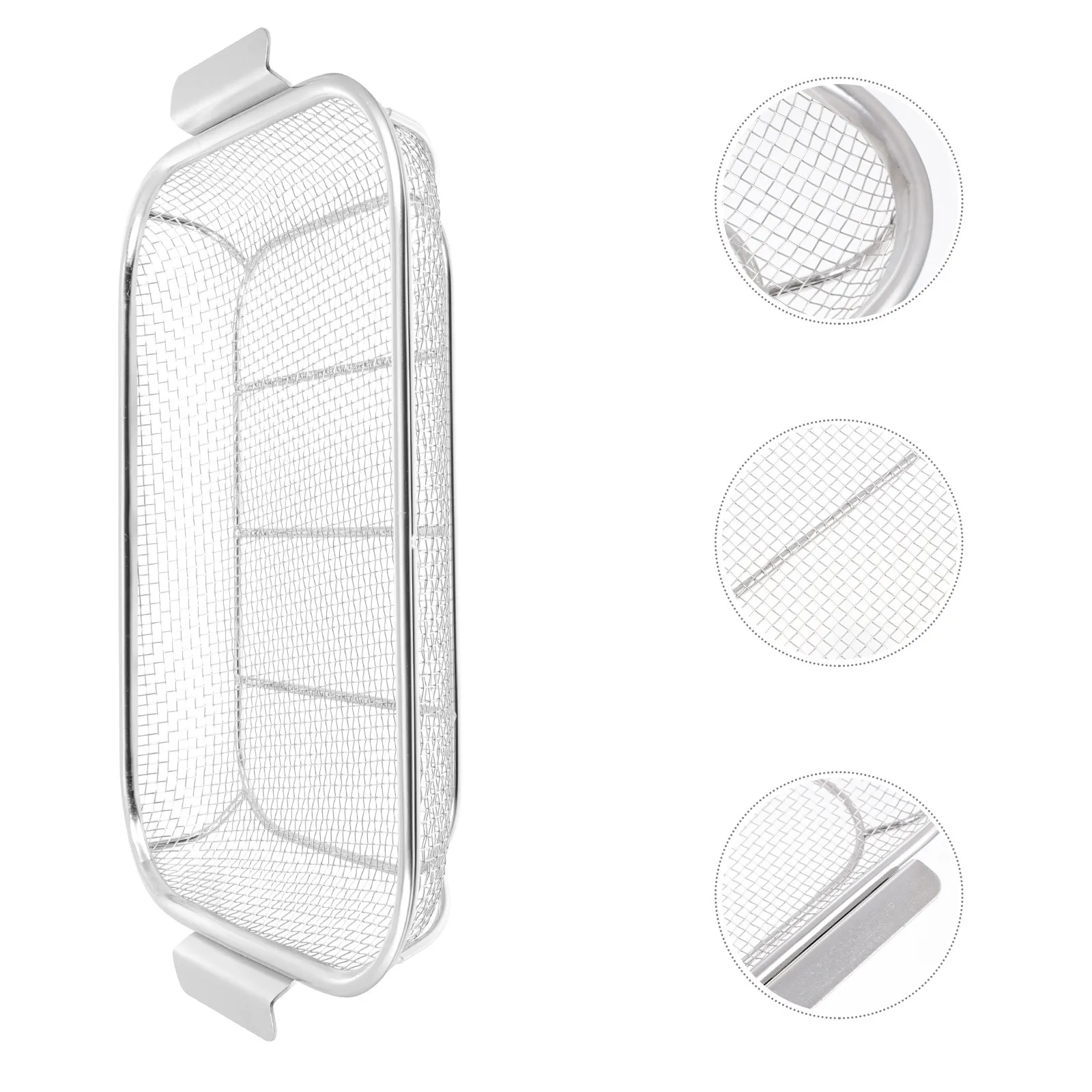 

1 шт. Корзина для слива воды из нержавеющей стали, безопасный и практичный кухонный инструмент, белая, с многочисленными отверстиями для лучшего отвода воды, корзина для слива пищевых отходов