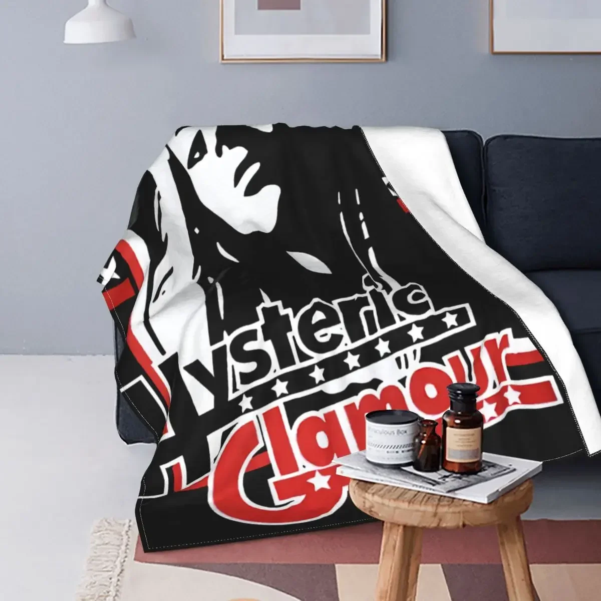 Hysteric Glamour Throw Blanket Retro Warm Camping AntiPilling