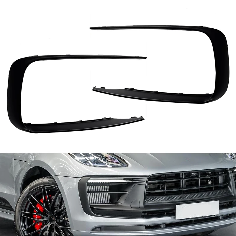 

Car Front Bumper Grille Frame Frame Grilles Cover Decorative Strip For Porsche Macan 95B.3 2022-2024 95B807819GOK1 95B807820GOK1