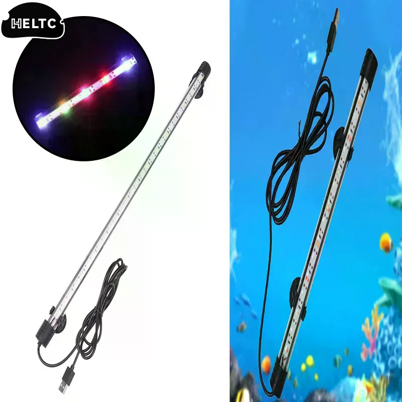 

17/27/37/47cm USB Plug Aquarium Light LED Waterproof Fish Tank Light Underwater Lighting Submersible Lamp Plant Grow Lamp 110V