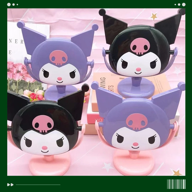 21x19cm Sanrio Cute Cartoon Single Side Makeup Mirror Anime Desktop Mirror Portable Bedroom Cosmetic Mirror Decor