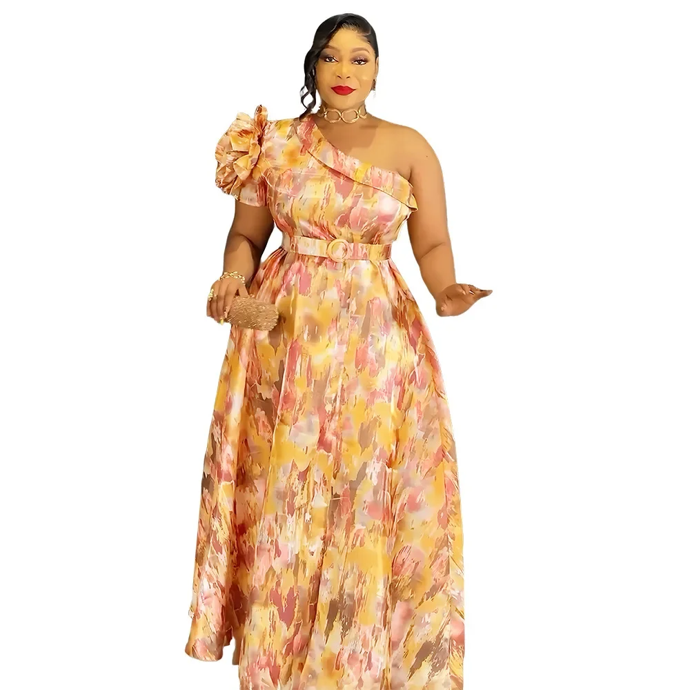 Elegant African Dresses for Women 2025 Africa Clothing Plus Size Christmas Wedding Party Long Dress Dashiki Ankara Print Outfits