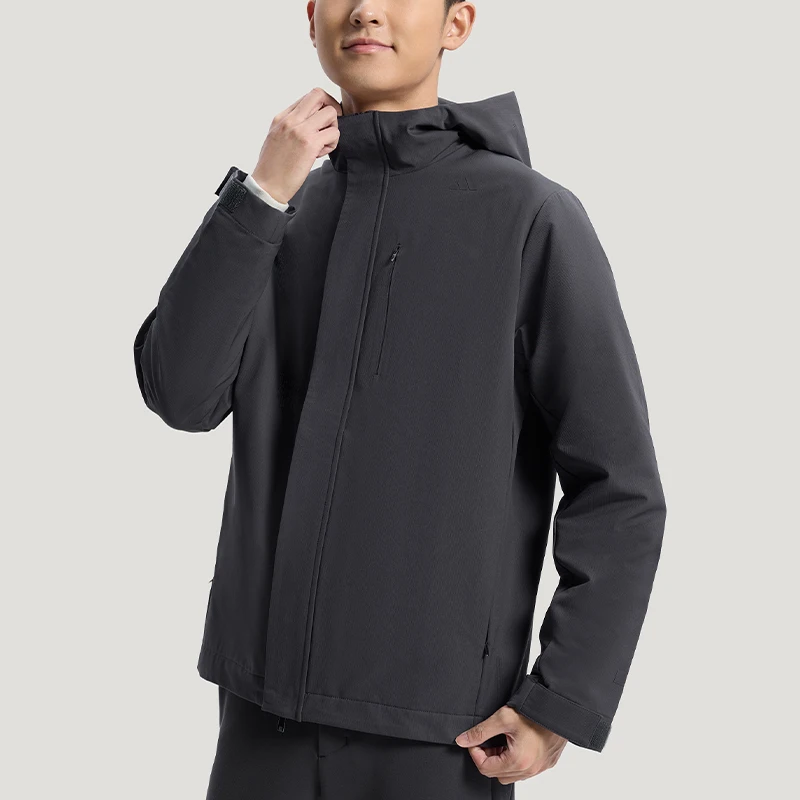 Adidas Authentic Spring Autumn Men's Water-Repellent Moisture-Wicking Warm Hooded Jacket KG0827