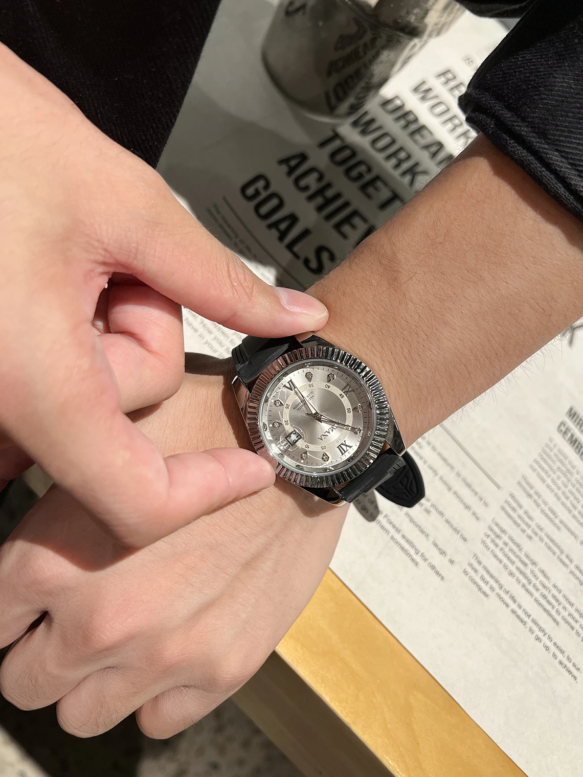 رجل مكتب ساعة لطيفة بسوار من السيليكون