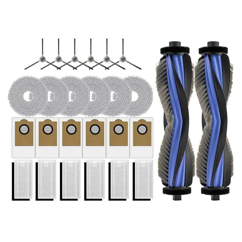 

A67Z Accessories Kit For Lefant M3 Robot Vacuum Cleaner(2 Roller Brush, 6 Side Brushes, 6 Dust Bags, 6 HEPA Filters, 6 Mop Pads)