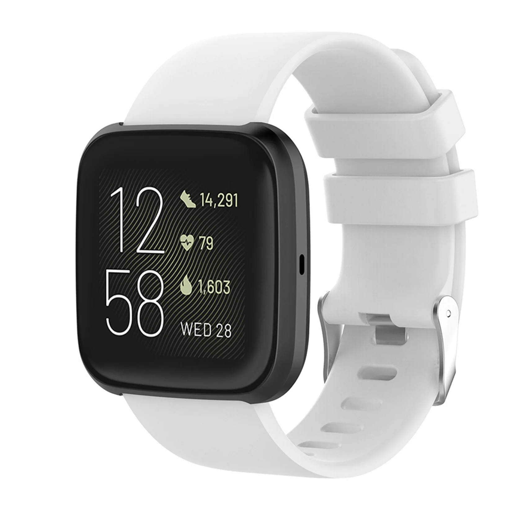AA84 2X banda para Fitbit Versa 2 reloj inteligente pulsera deportiva para Fitbit Versa correa de muñeca impermeable blanco y negro