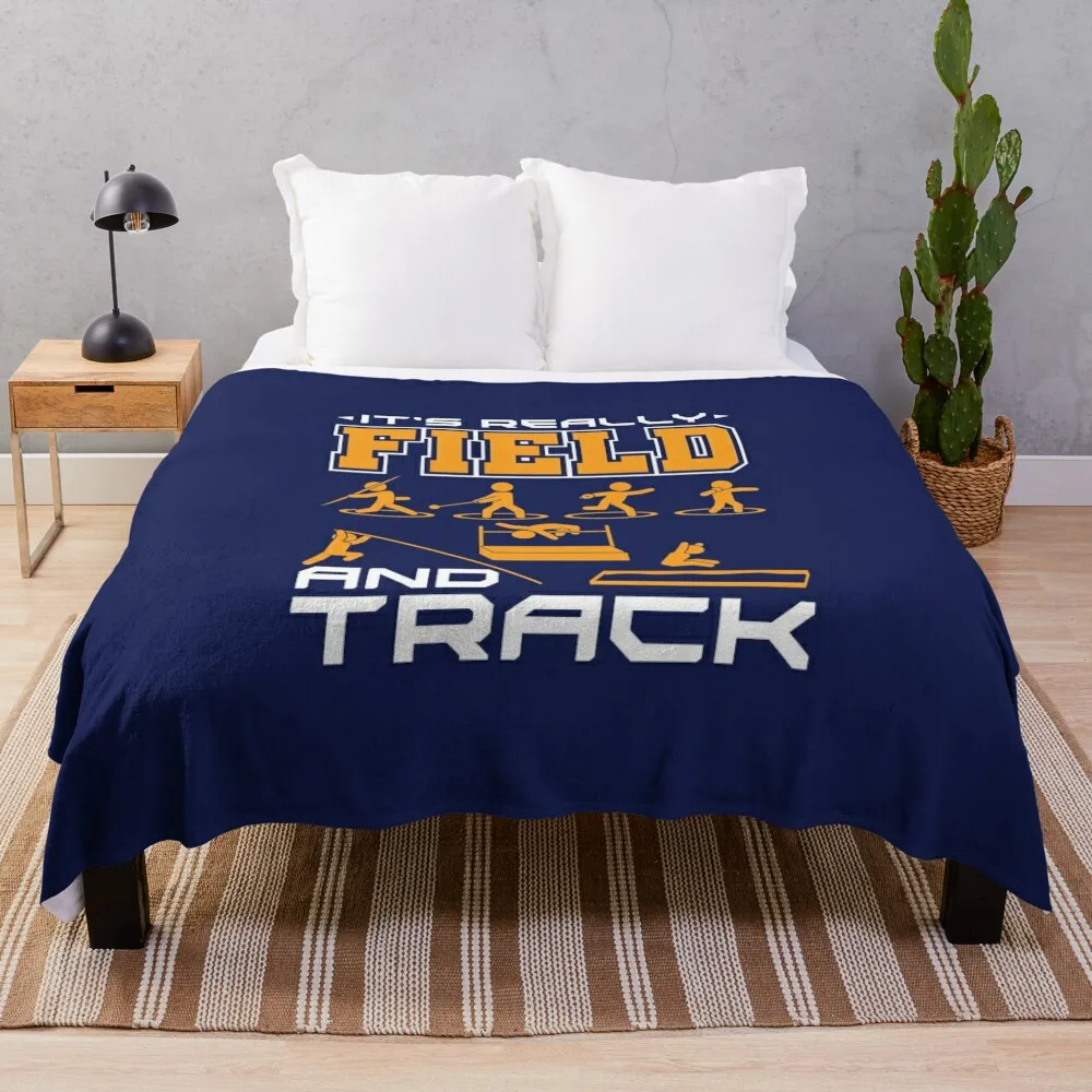 

Track And Field It's Really Field And Track Throw Blanket Tourist halloween Plush Blankets For Baby Blankets