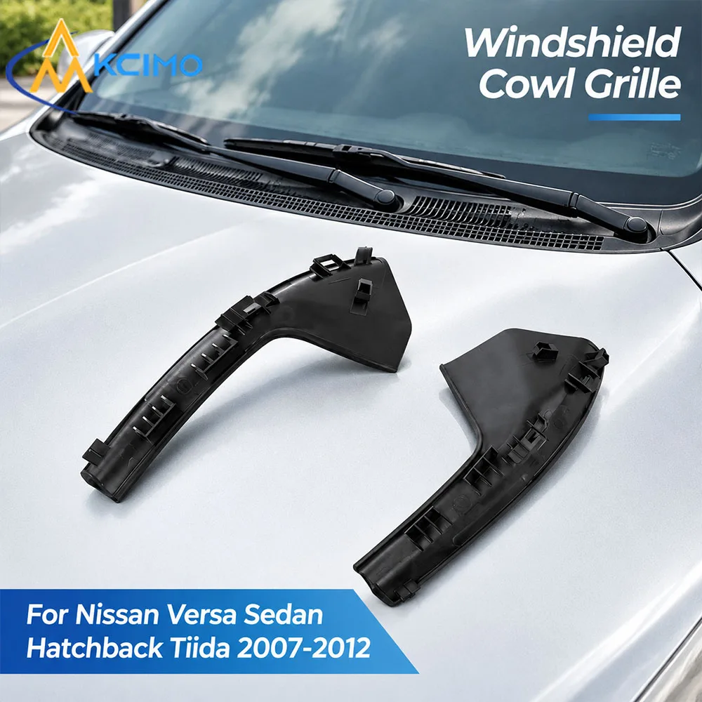 Windshield Cowl Grille For Nissan Versa Sedan Hatchback Tiida 2007-2012 Front Wiper Side Cowl Cover Car Accessories