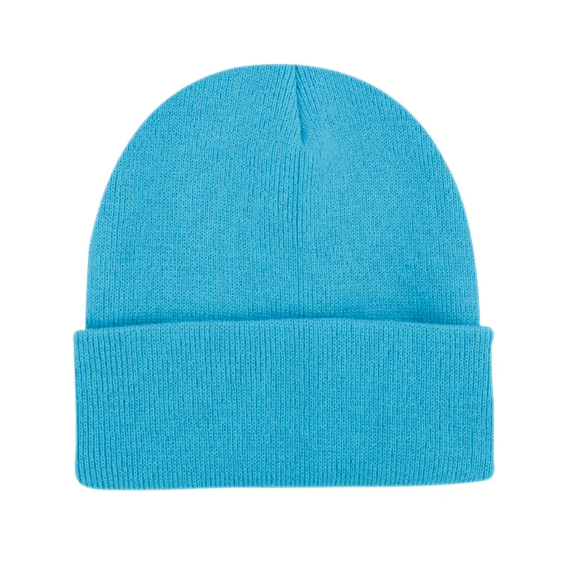 60 Color Solid Color Knitted Hat Outdoor Ear Protection Warm Hoodie Male Wholesale Acrylic Light Plate Knitted Hat Female