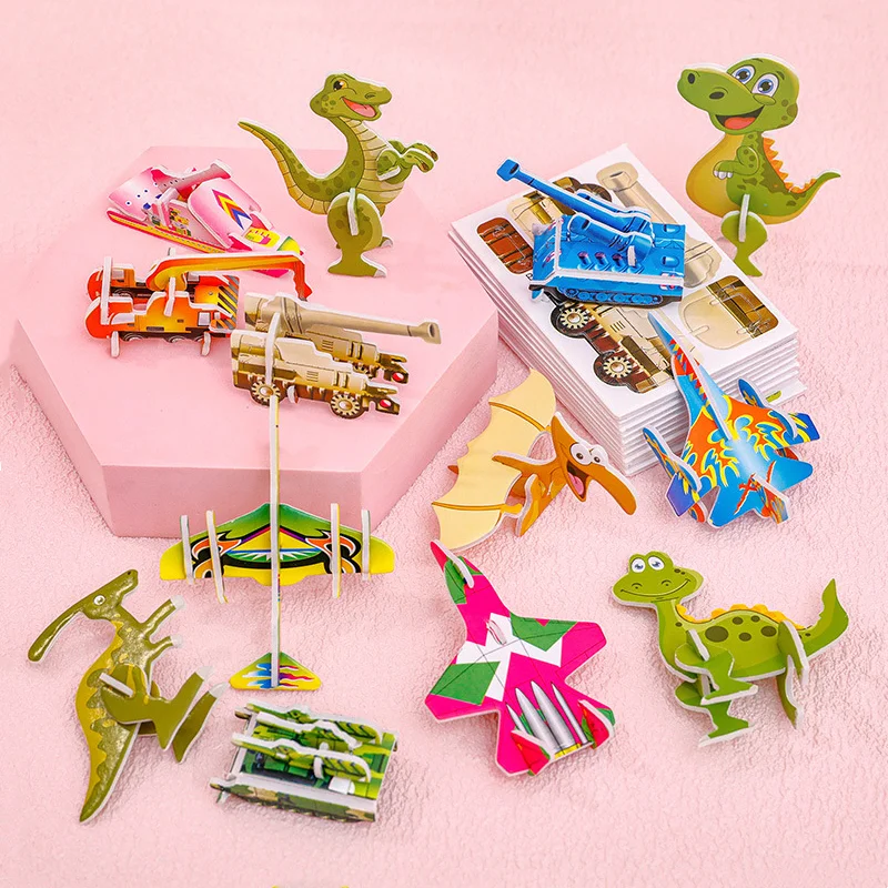 10PCS 3D Insect Paper Model Puzzle Assembled Brain Teaser Games Montessori Educational Toys for Children Jigsaw Puzzle Kids Toys