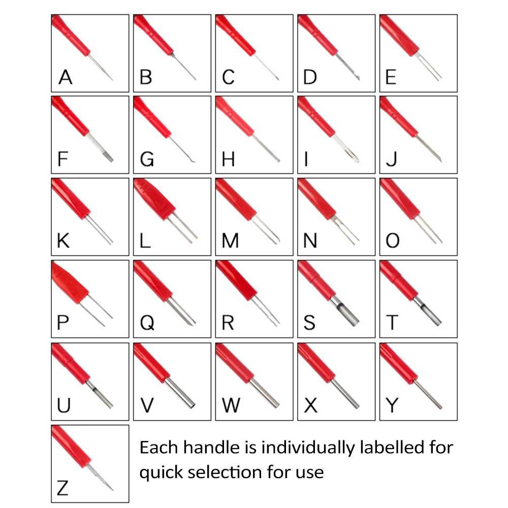 26 Pcs Terminal Removal Tool Kit For Replaces Universal Vehicle Wire Harness Pin Connector Release Tool Set