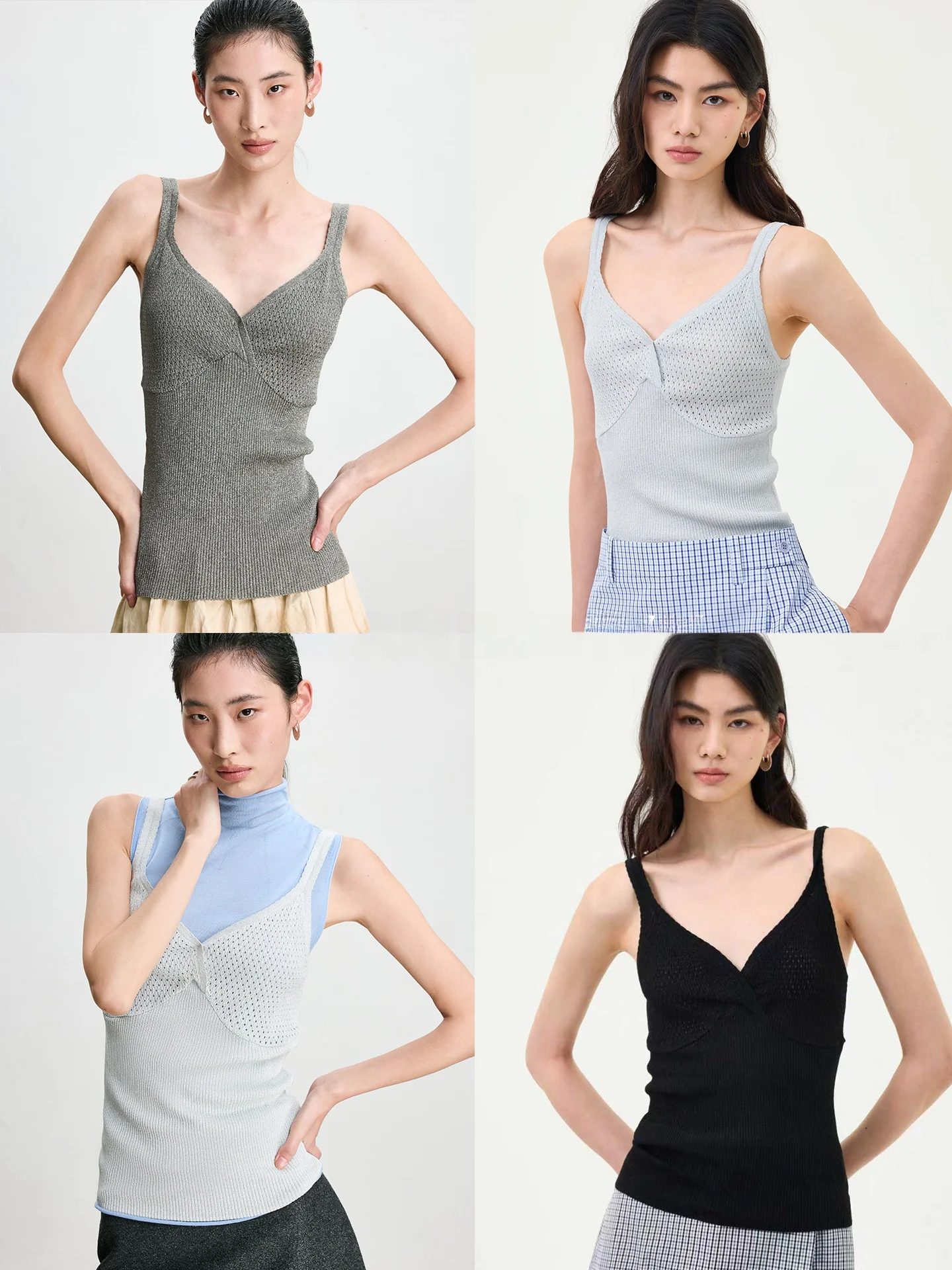 

Eco-Friendly Crystal Cotton Wool Knitted V-Ne Strap Women's Sweater Hollow out 3D Lace Soft Regular Fit Commute Sle