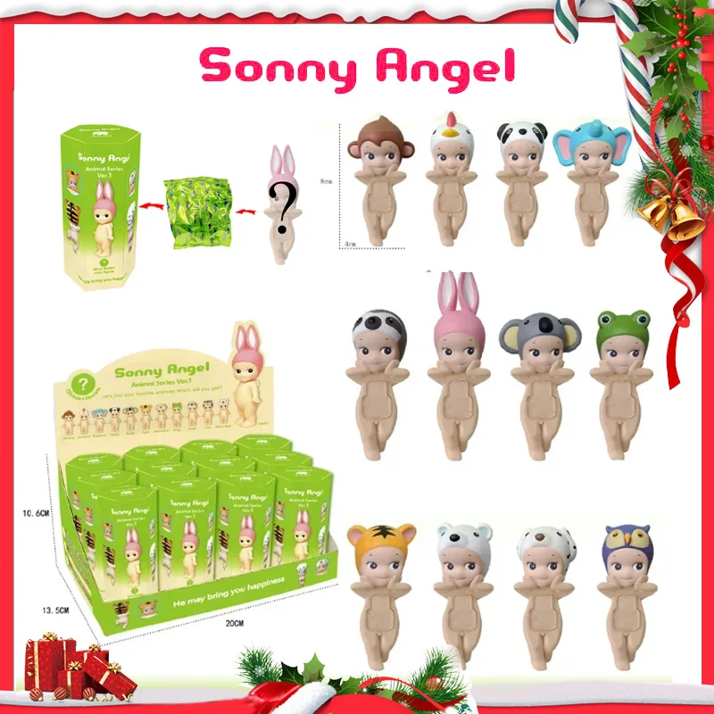 1-12 pçs sonny anjo geração animal deitado pose rosto anjo série figura anime personagem brinquedo bonito dos desenhos animados presente de halloween brinquedos