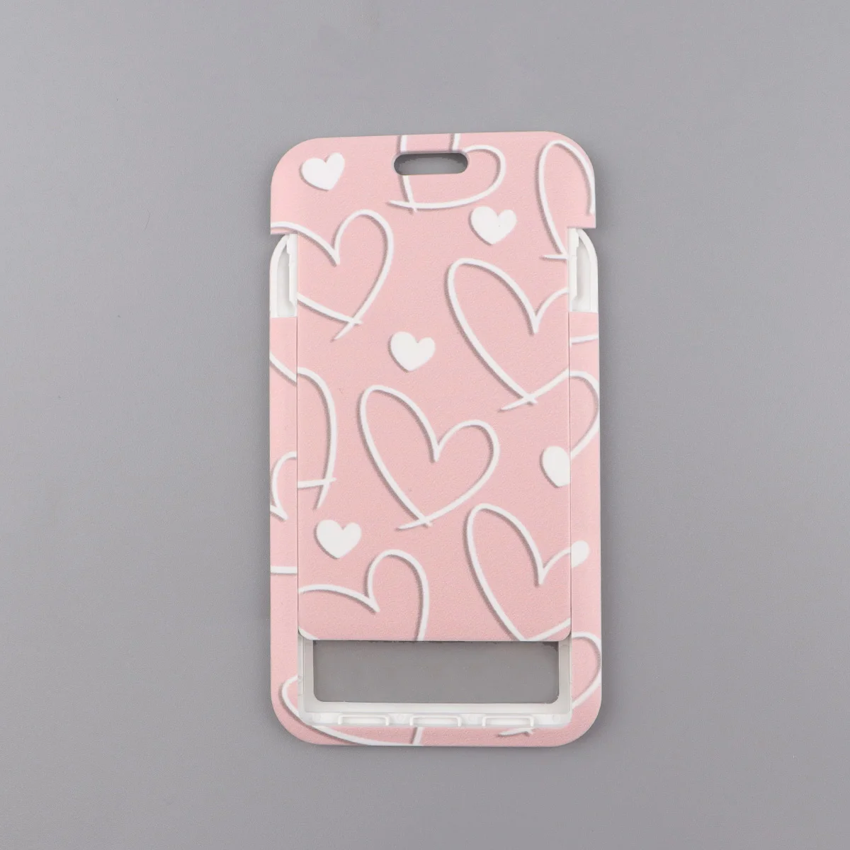 Herzförmiger Ausweishalter im minimalistischen Stil, Schlüsselband zum Umhängen, für Karten, Ausweise, Fitnessstudio, Schlüsselanhänger, Schlüsselring, Accessoires, Geschenke – Detail 7