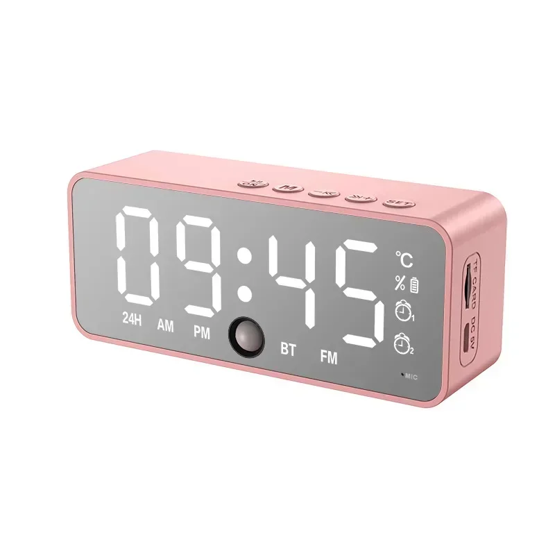 New Hot Bluetooth Speaker Clock, FM Radio, LED Digital Smart Alarm Clock, Electronic Desktop Clock, Table Decoration