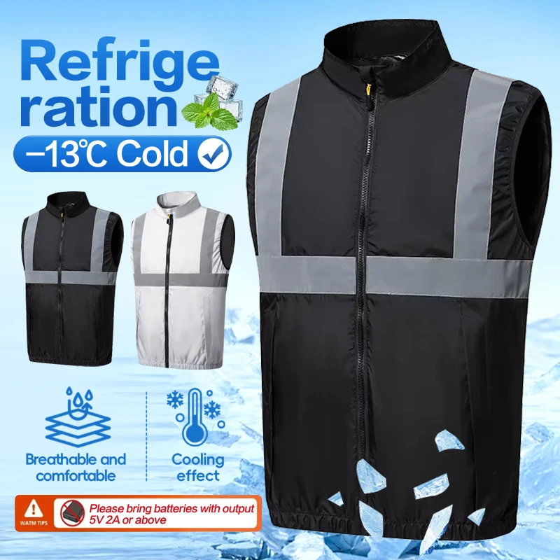 Summer Cooling Fan Vest - USB Rechargeable Unisex Air-Conditioned Shirt for Fishing & Work