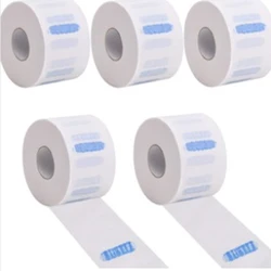 1Roll White Neck Strips Disposable Hair Cutting Accessory Stretchy Neck Paper Adjustable Barber Dedicated Salon Hairdressing