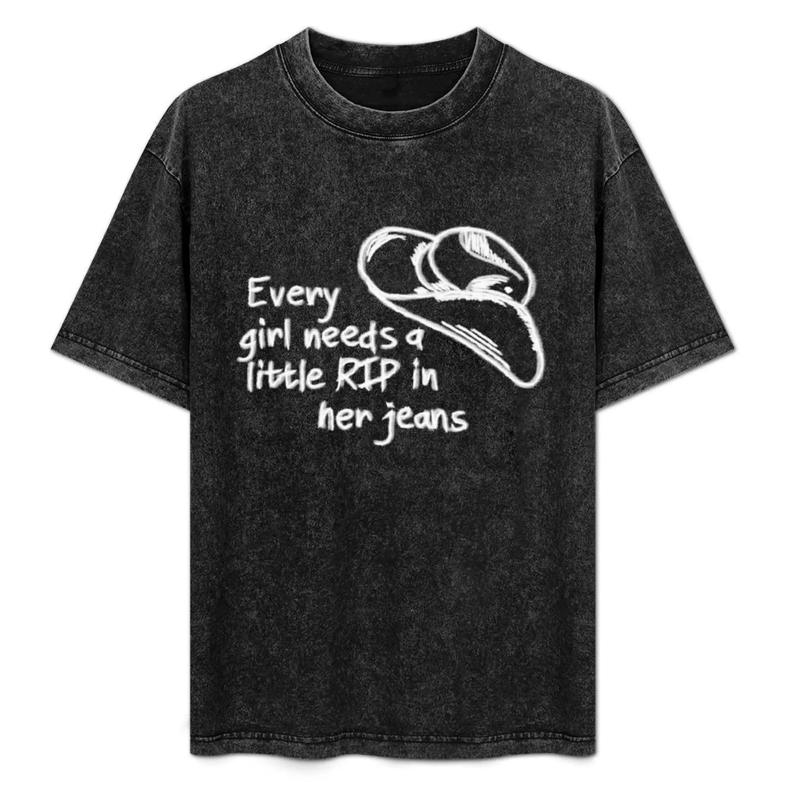 

Every girl needs a little rip in her jeans Yellowstone T-Shirt Large Size Soft Cotton T-Shirt