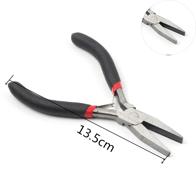 Black Handle Long Nose Mini Pliers Round Flat Long Nose Bent Nose Pliers For Jewellery Making Diy Crafts Necklace Bracelet Tools