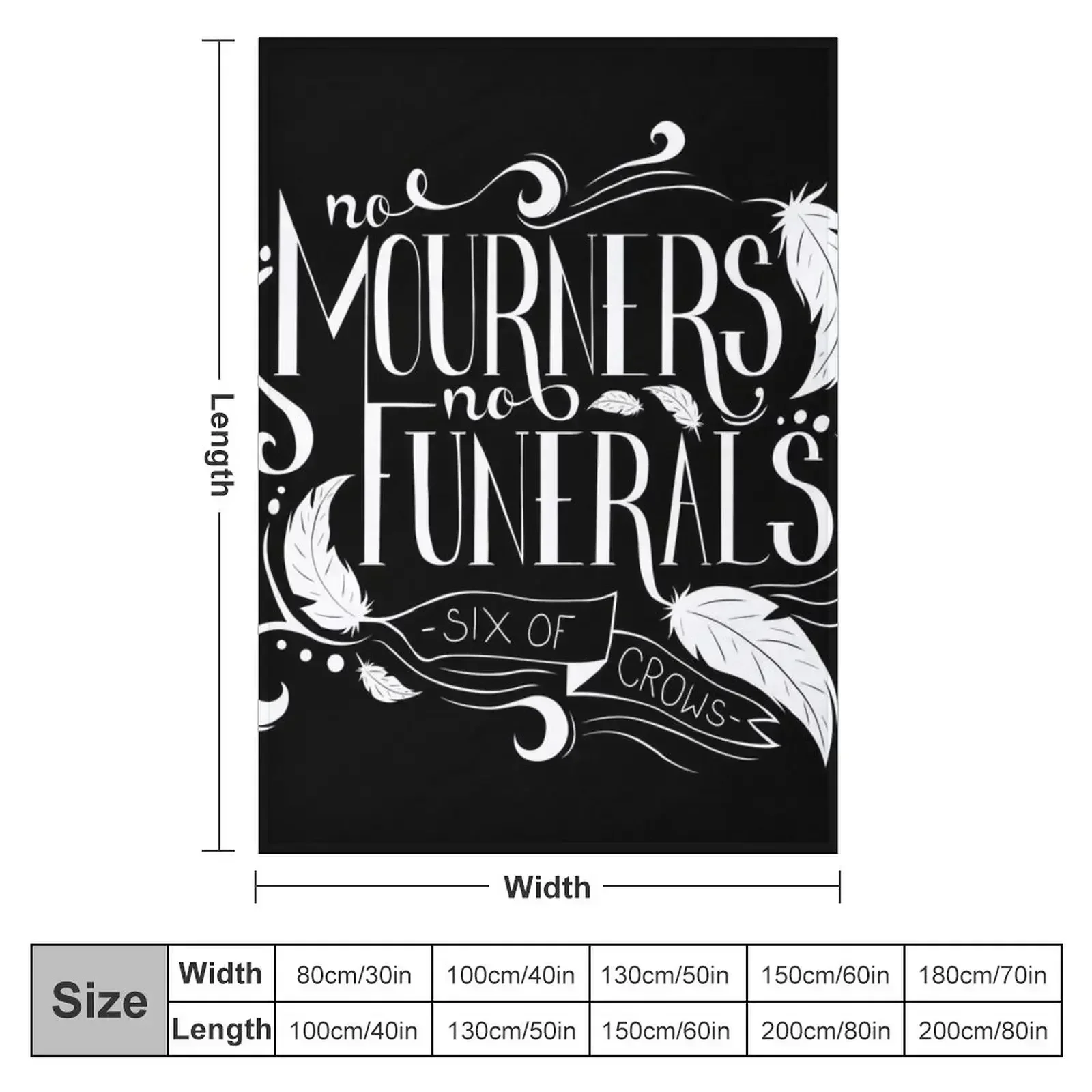 No Mourners. No Funerals Typography Throw Blanket anime Luxury warm winter Decorative Sofas blankets and throws Summer Blankets