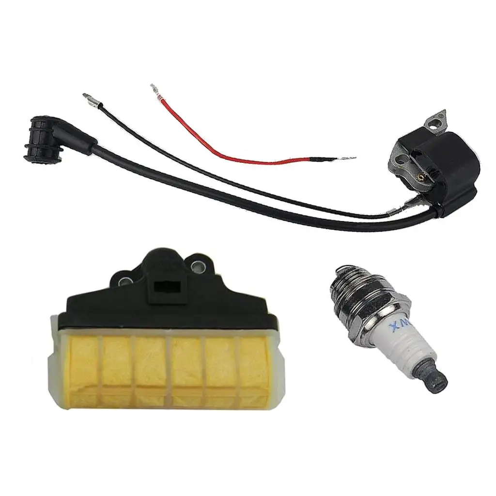 

Ignition Coil Kits with Spark Plug and Air Filter Replacement Parts for MS250 Chainsaw Grass Machine Accessories