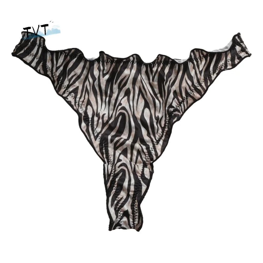 Fashion Leopard Print Cotton Thong Briefs for Women