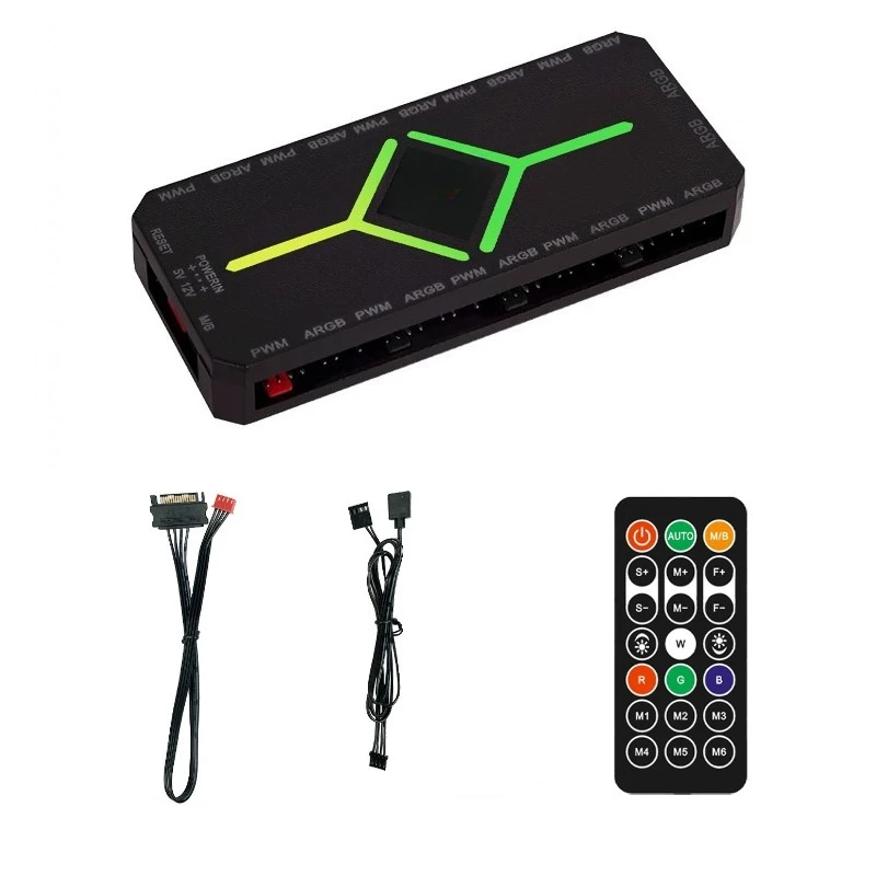 

Computer chassis controller main board synchronous remote control 5V3 pin PWM temperature control asynchronous hub