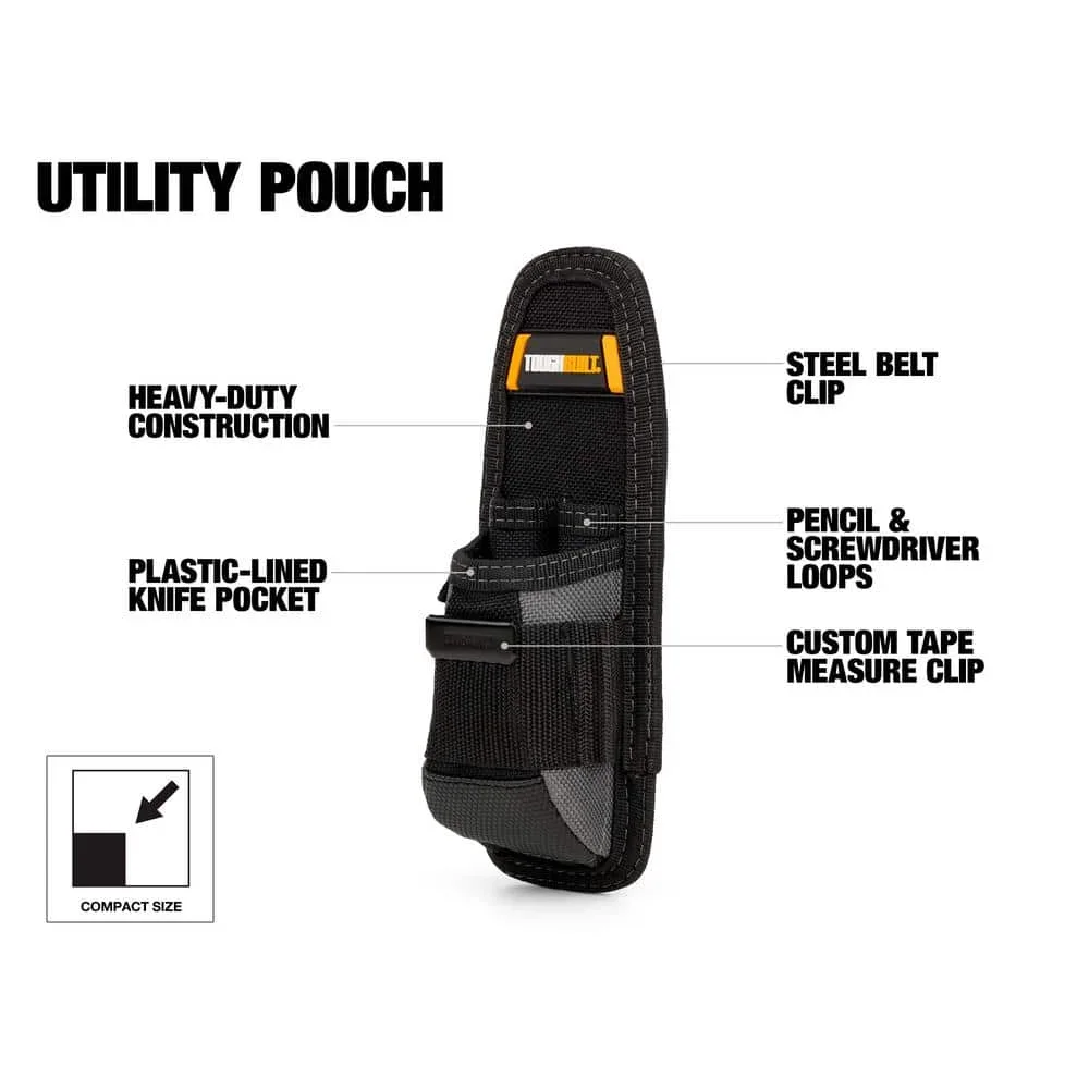 TOUGHBUILT TB-30 Utility Pouch for Pocket Knife Small Tool Bags Hand Tool Bags Tool Accessories