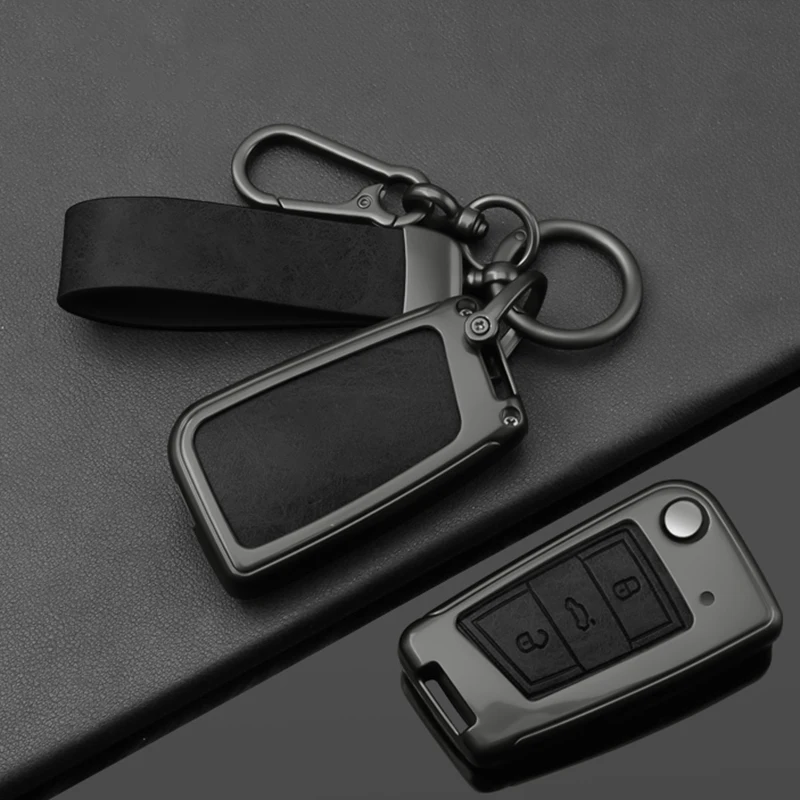 Funda de aleación para llave de coche, accesorios para VW Volkswagen Golf 7 Seat Arona Passat B8 Seat Leon MK4 Polo Tiguan Beetle Caddy Up Skoda