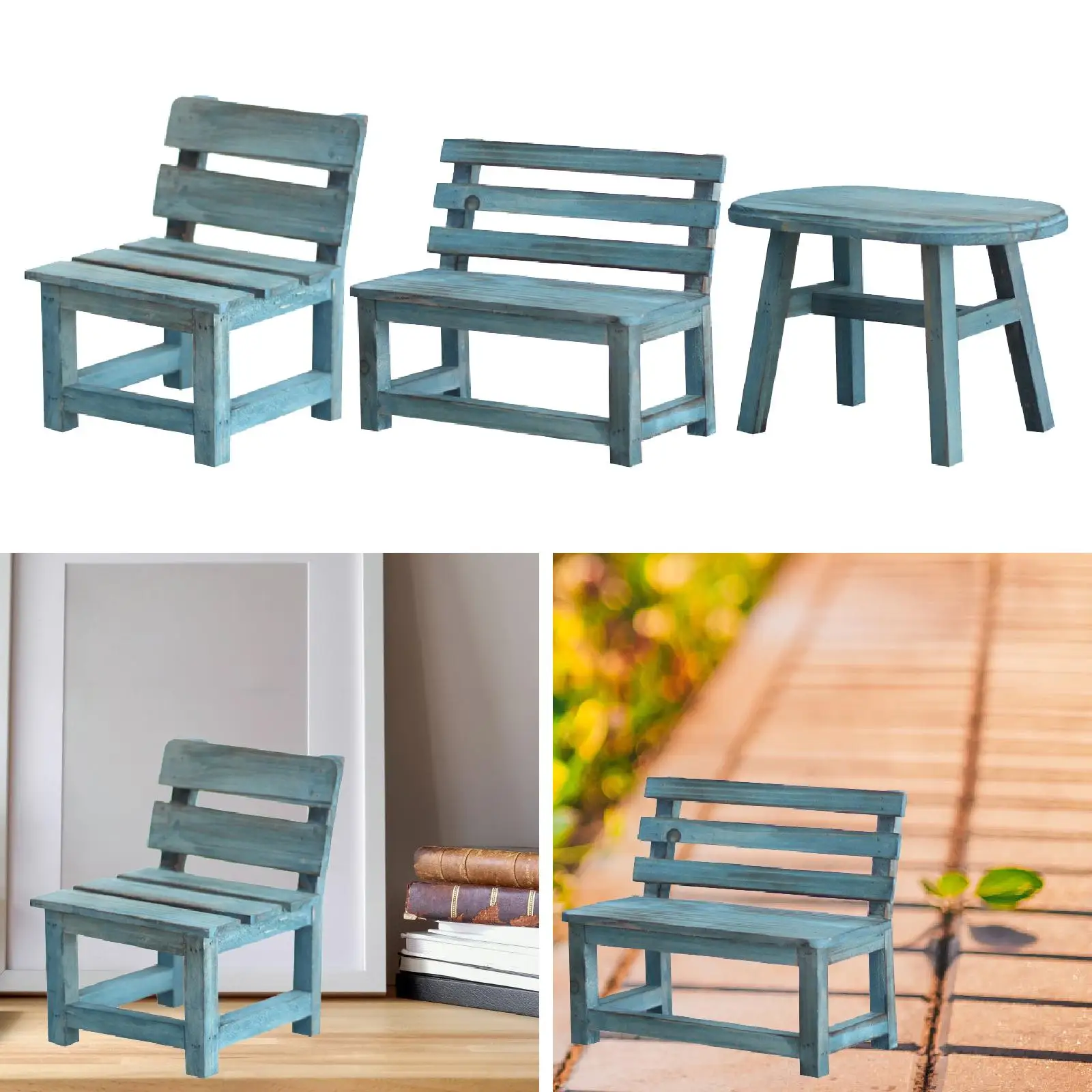 Wooden Mini Stool Practical Home Furnishing Multifunctional Decorative Garden Ornament for Patio Farmhouse Living Room Garden