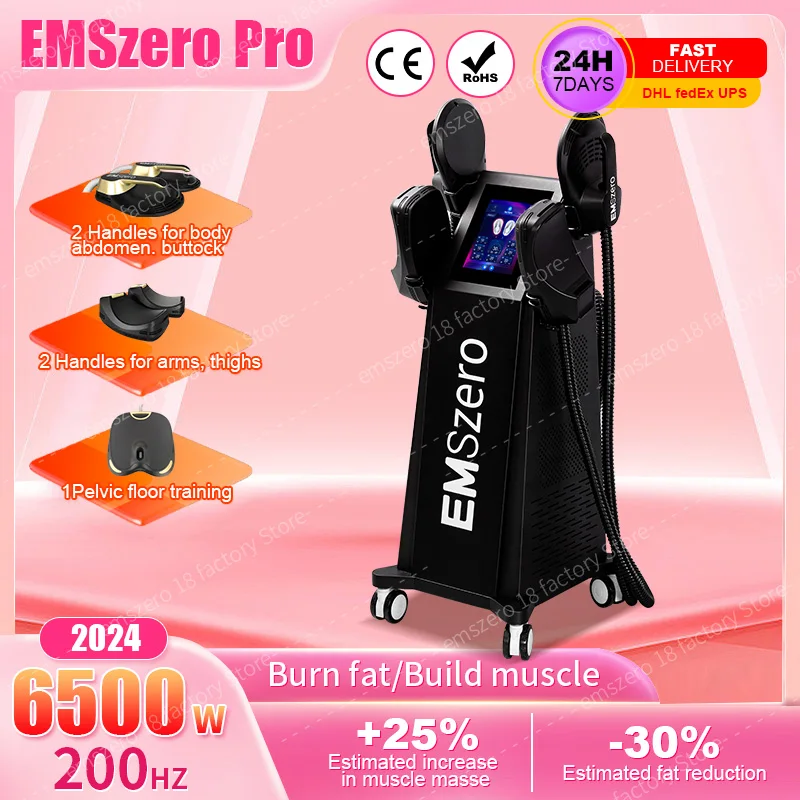 EMSzero Neo Body Sculpting Machine Shaping 6500W 200hz EMS Radio Frequency RF Muscle Stimulator Device