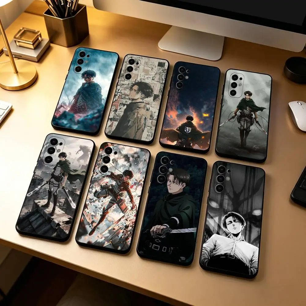 

L-Levi A-Ackerman A-Attack on Titan Phone Case For Samsung S25,S24,S21,S22,S23,S30,Ultra,S20,Plus,Fe,Soft Silicone Black Cover