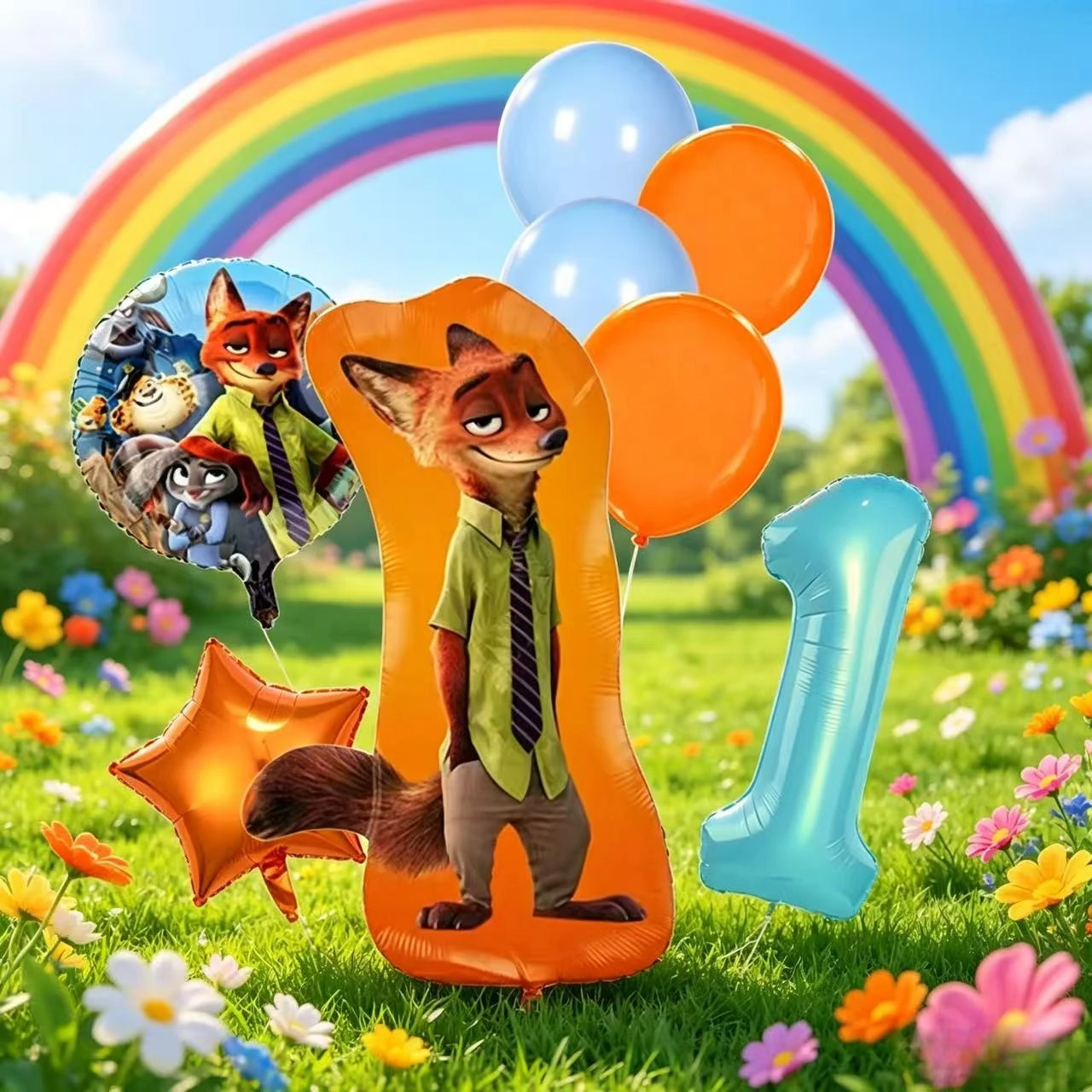 Zootopia Movie Character Balloon Set Party Decorations Supplies for Birthday Party Festival Party Graduation Ceremony Room Decor