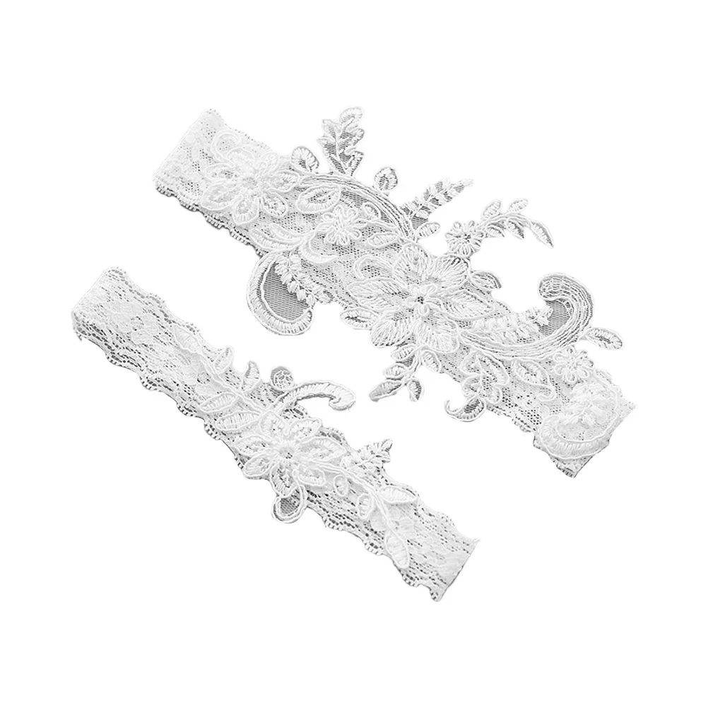 

1Pair Lace Garters Bridal Flower Design Wedding Party Elegant Soft Comfortable Wedding Accessories for Women Women Lace Garter