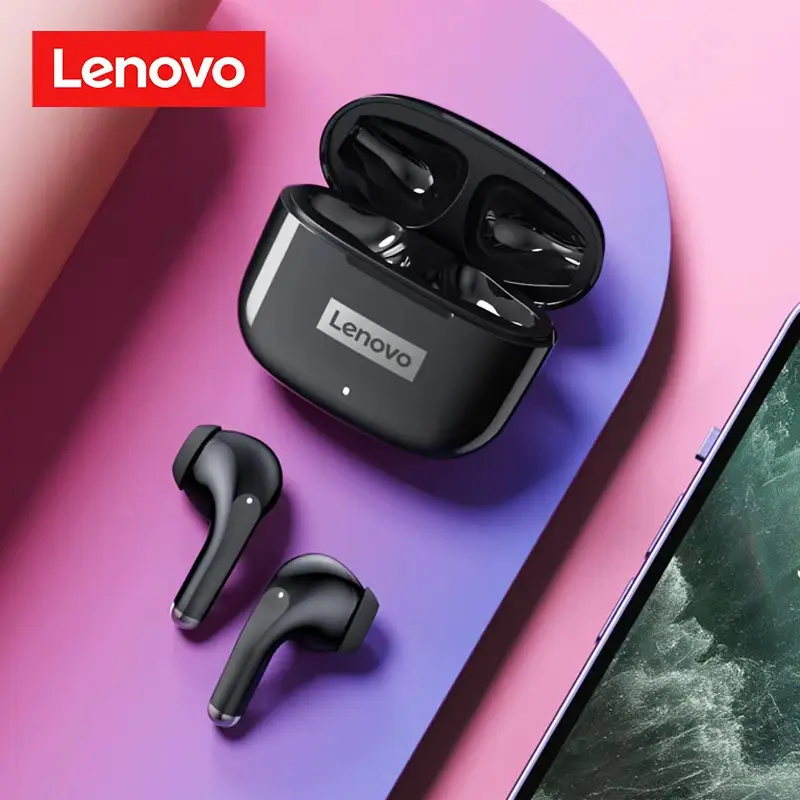 سماعات Lenovo LP40 Pro اللاسلكية بلوتوث 5.4 TWS ستيريو هاي فاي، مناسبة للألعاب والرياضة، تحكم باللمس، مكالمات عالية الدقة مع ميكروفون - 6