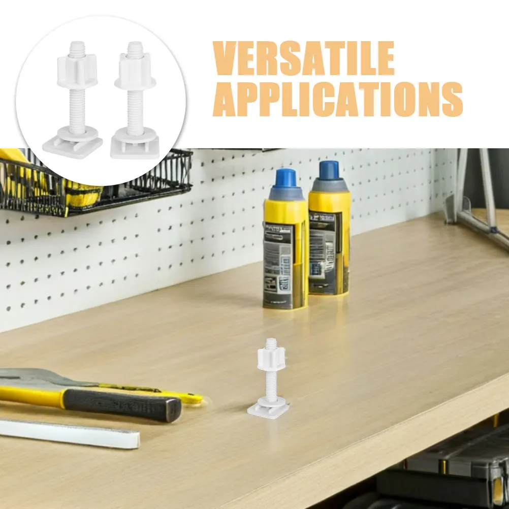 2pcs สกรูที่นั่งชักโครก Heavy Duty พลาสติก Bolts NUTS Universal เปลี่ยนชุดยึด Stable Antiloosening ทนทานสําหรับ Home