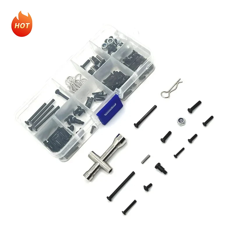 For SCY 16101 16102 16103 16104 16106 16201 JJRC Q130 Model toy Parts Accessories RC Car Tools and Metal screws Nut box kit