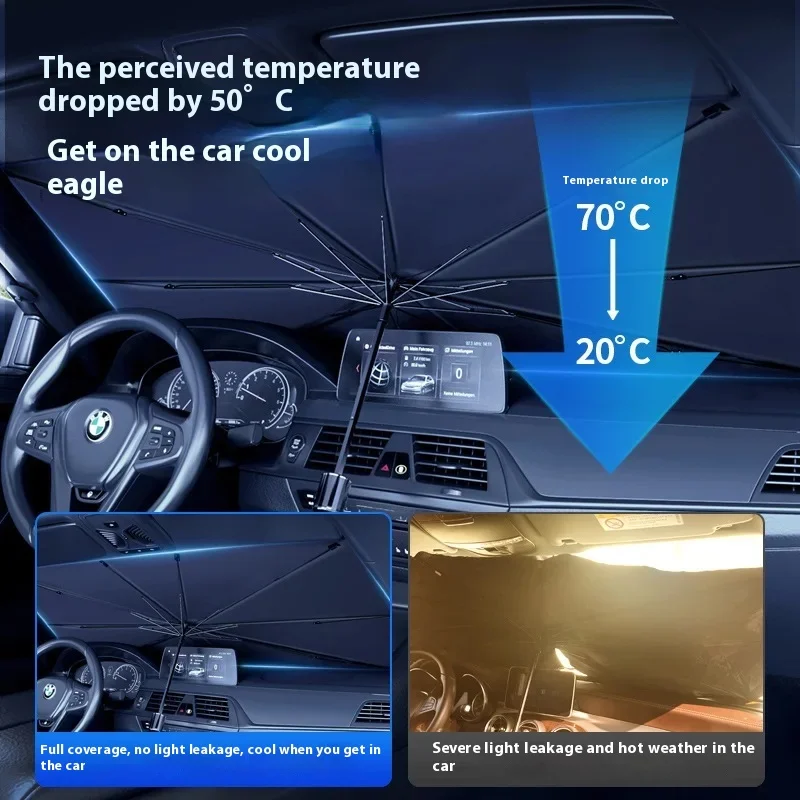 مظلة السيارات مظلة الزجاج الأمامي للطي مظلة المظلة الأمامية نوع الشمس الظل لنافذة السيارة الصيف الشمس حماية الملحقات