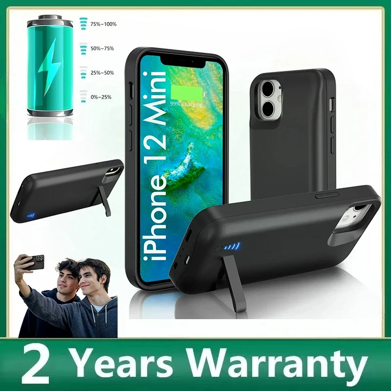 Travel Slim New 10000mAh Battery Charger Case for IPhone 12 Mini 12 Pro Max Power Bank Phone Cover Battery for IPhone 12 Pro Max