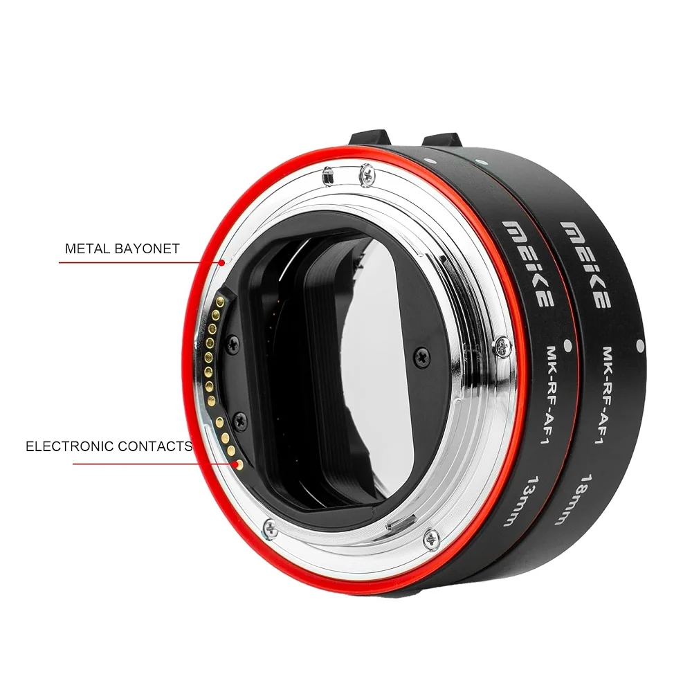Meike MK-RF-AF1 Metal AF Auto Focus Macro Extension Tube Adapter Ring for Canon RF Mount EOS R10 R7 R6 R5 R RP DSLR Cameras