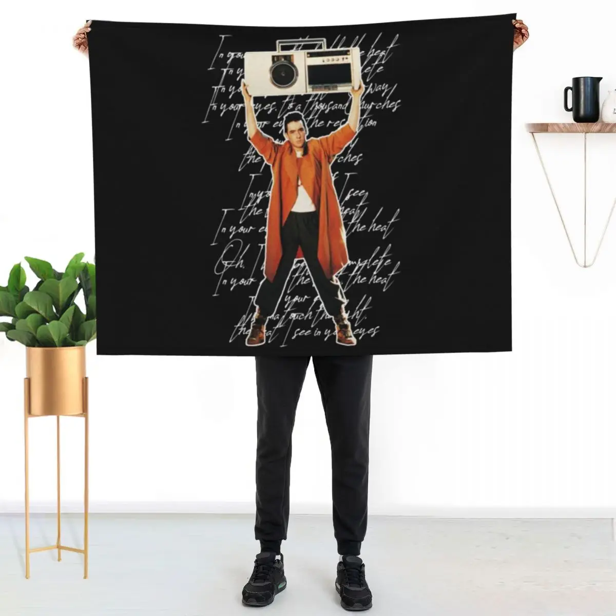 Say Anything... Retro 80s John Cusack Tribute T-Shirt Throw Blanket For Baby Baby Cute Hair Weighted Loose Blankets