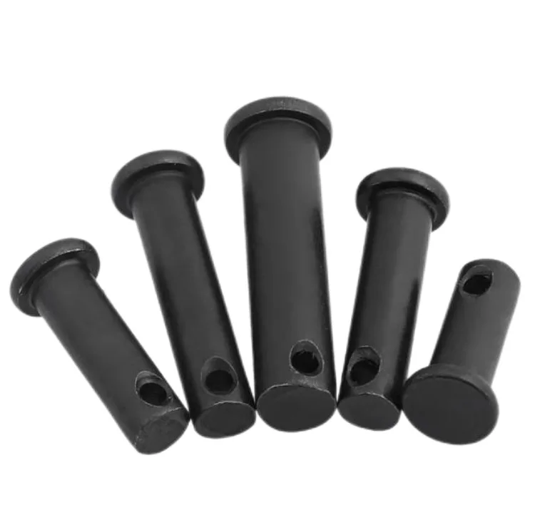 Carbon Steel Black Flat Head T-shape Pins & Split Pin M10/12/14/16 Positioning Clevis Bolt Shaft Cotter Pin Plug Dowel Pins